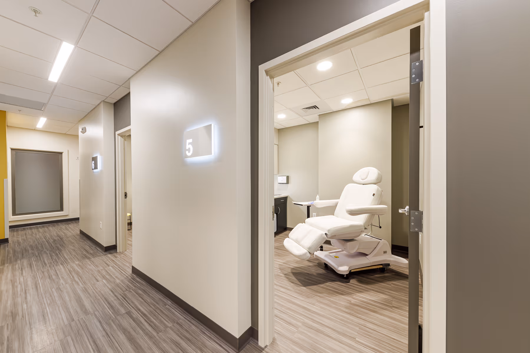Treatment room interior